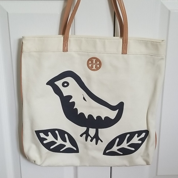 Tory Burch Handbags - Tory Burch Bird Design Tote Bag
